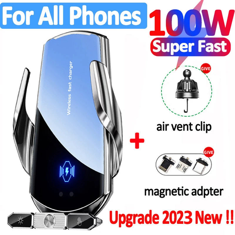 Car Magnetic Cell Phone Holder wireless charger Mobile Phone Stand in Car GPS Support 360° Rotatable Mount For iPhone 14 Xiaomi My Store