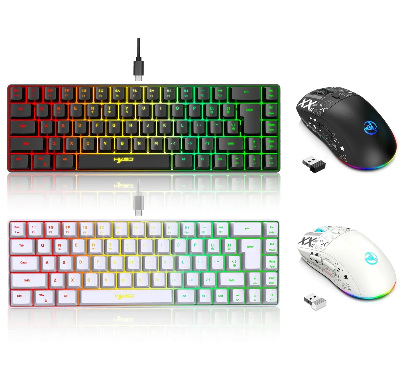 60% White Gaming Keyboard&Mouse Combo My Store