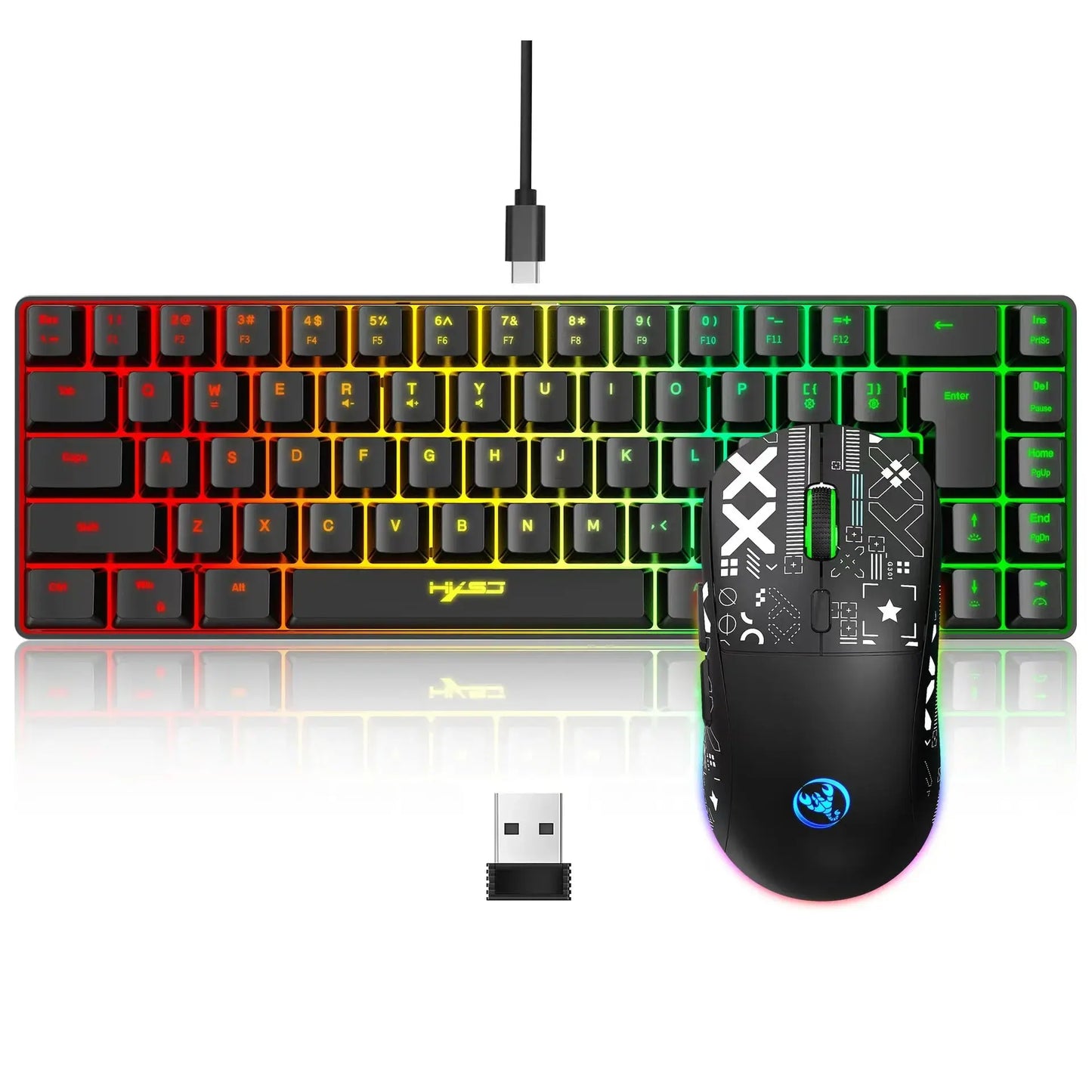 60% White Gaming Keyboard&Mouse Combo My Store