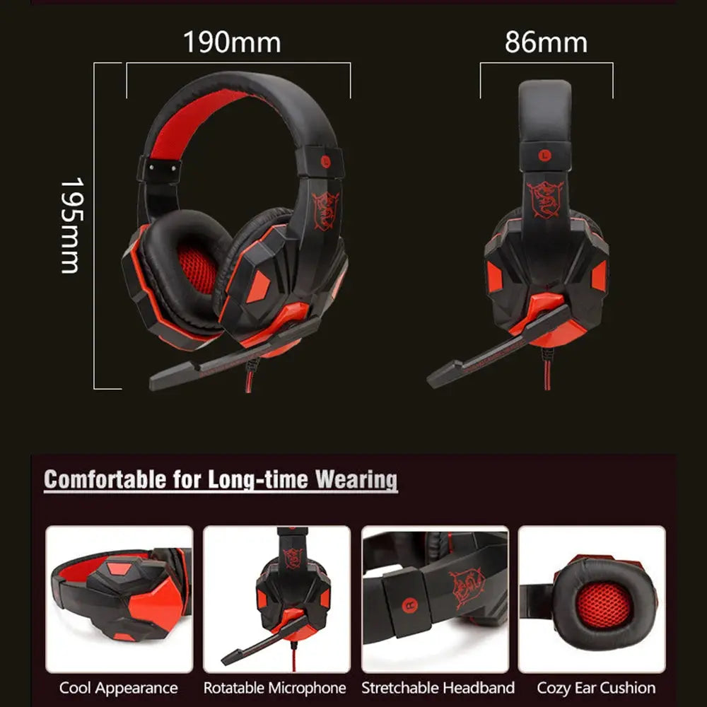 LED Gaming Headset w/ Mic (PC/Laptop) My Store