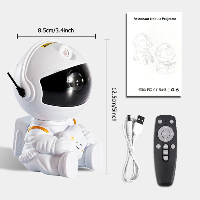 Galaxy Star Projector Starry Sky Night Light Astronaut Lamp Home Room Decor Decoration Bedroom Decorative Christmas Gift My Store