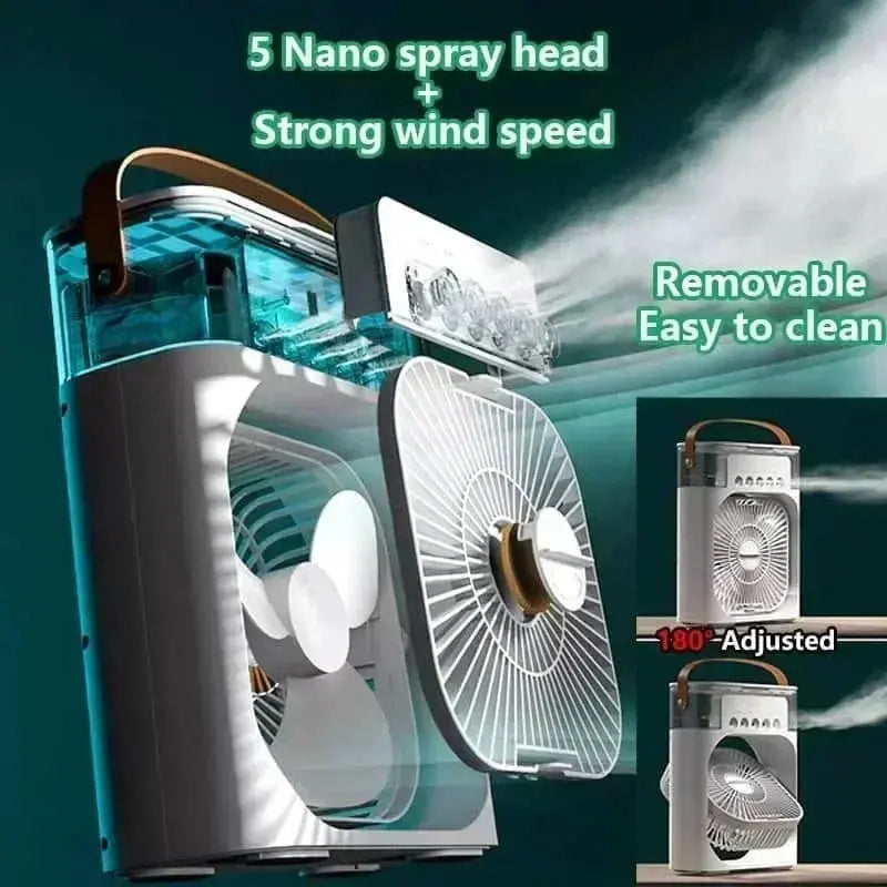 3-in-1 Portable Air Cooler, Fan & Humidifier (with LED Night Light) My Store