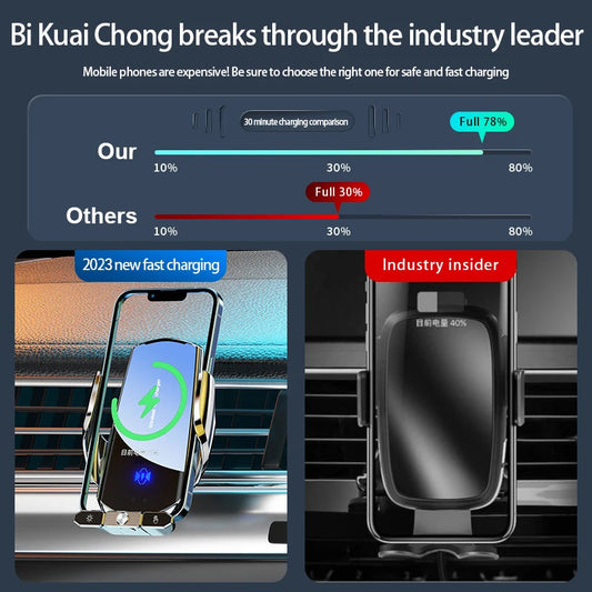 Car Magnetic Cell Phone Holder wireless charger Mobile Phone Stand in Car GPS Support 360° Rotatable Mount For iPhone 14 Xiaomi My Store