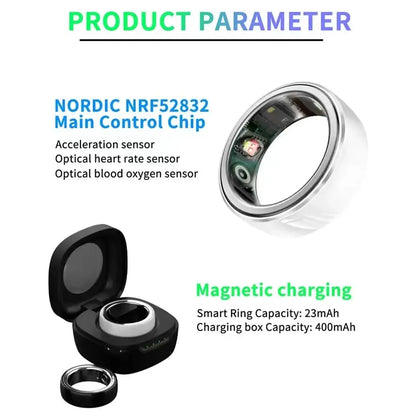 2024 New NFC Smart Ring Men Sports Fitness Tracker Women Waterproof Sports Fitness Smart Ring for Android IOS PK R1 Lovers+Box